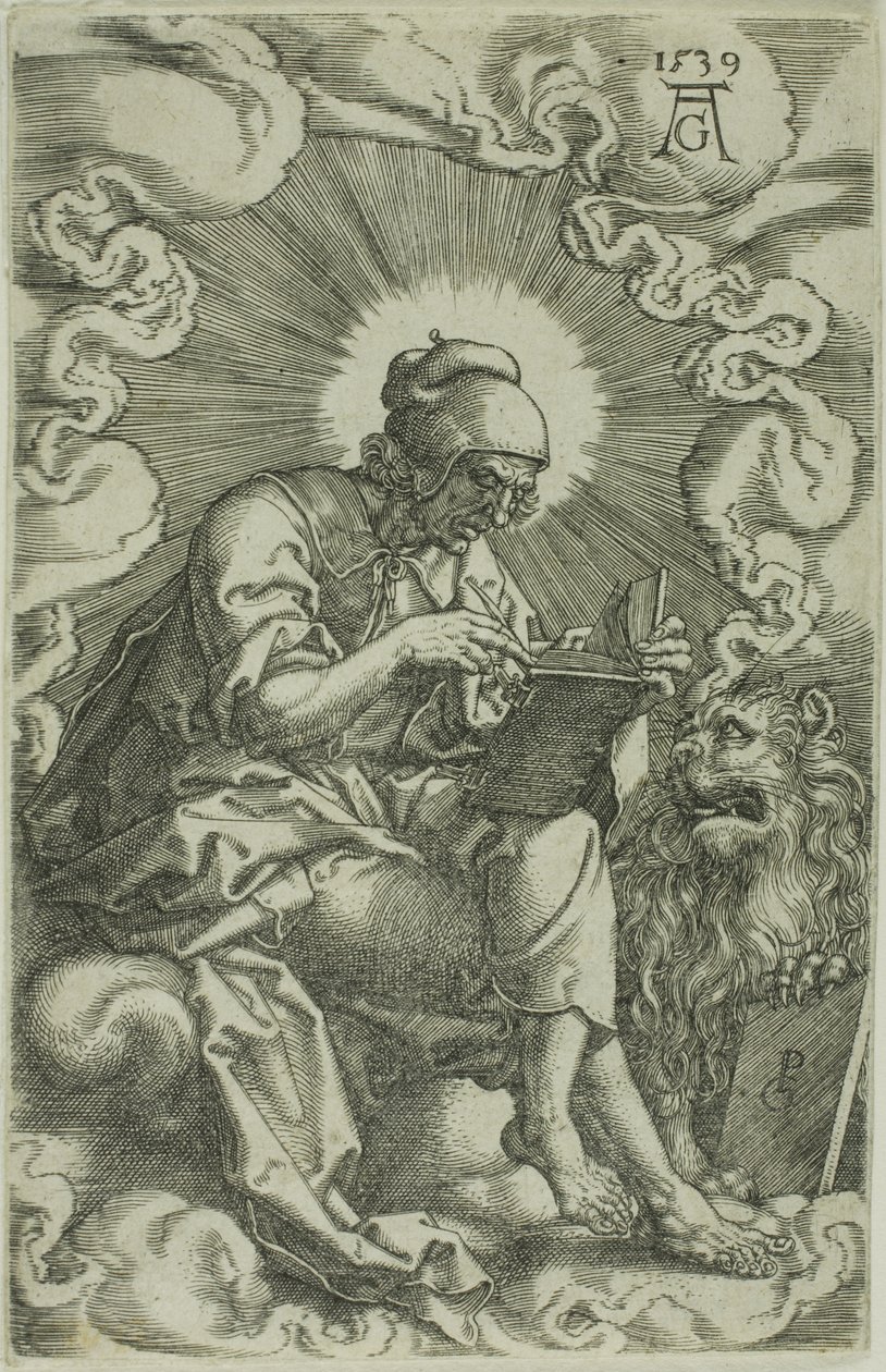 St. Markus, aus Die vier Evangelisten von Heinrich Aldegrever