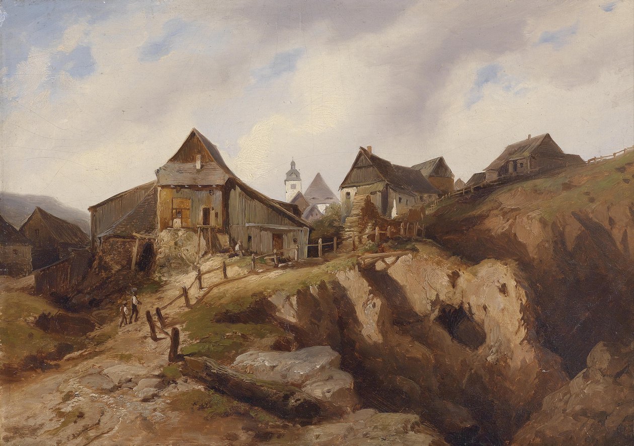 Dorf in der Nähe von Altenberg von Heinrich Eduard Müller