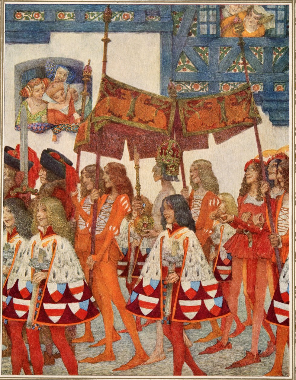 Des Kaisers neue Kleider, aus Märchen von Hans Christian Andersen, veröffentlicht 1911 von Heinrich and Urban Lefler