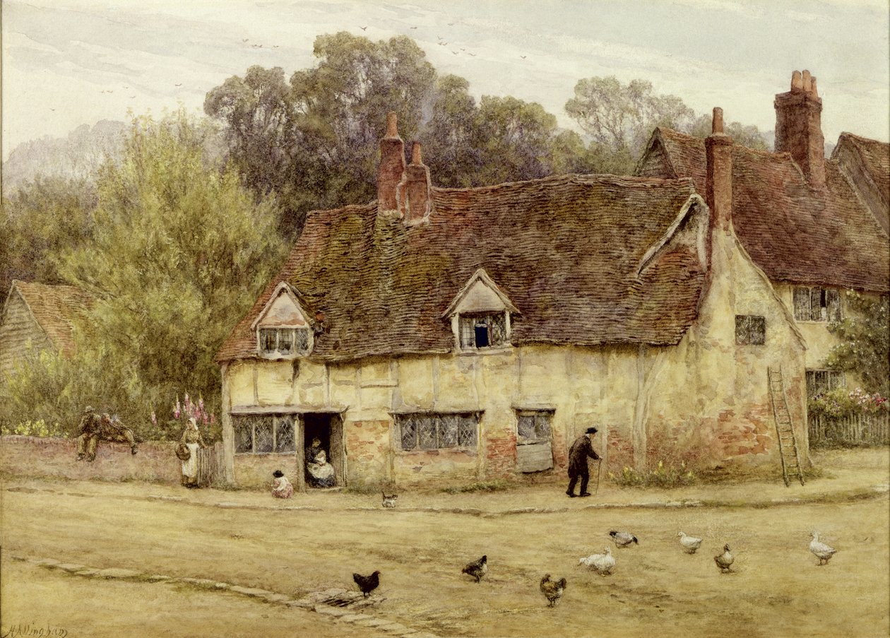 Beim alten Cottage von Helen Allingham