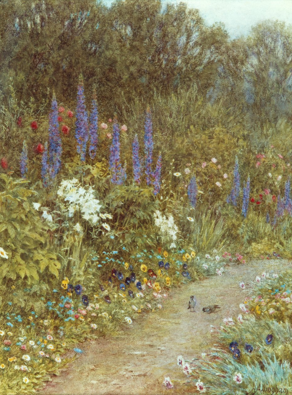 Garten um ihr Cottage von Helen Allingham
