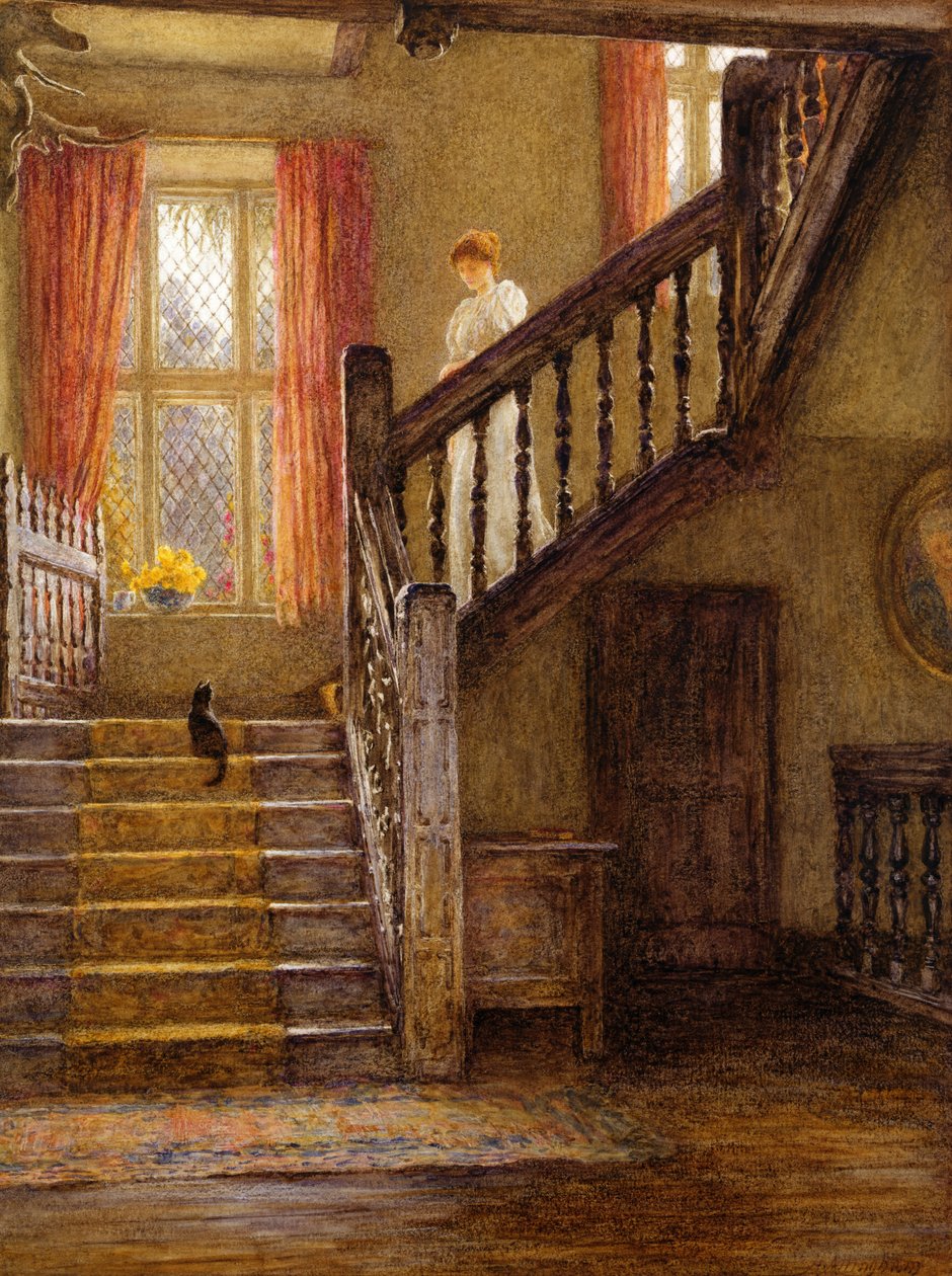 Die Treppe, Whittington Court, Gloucestershire von Helen Allingham