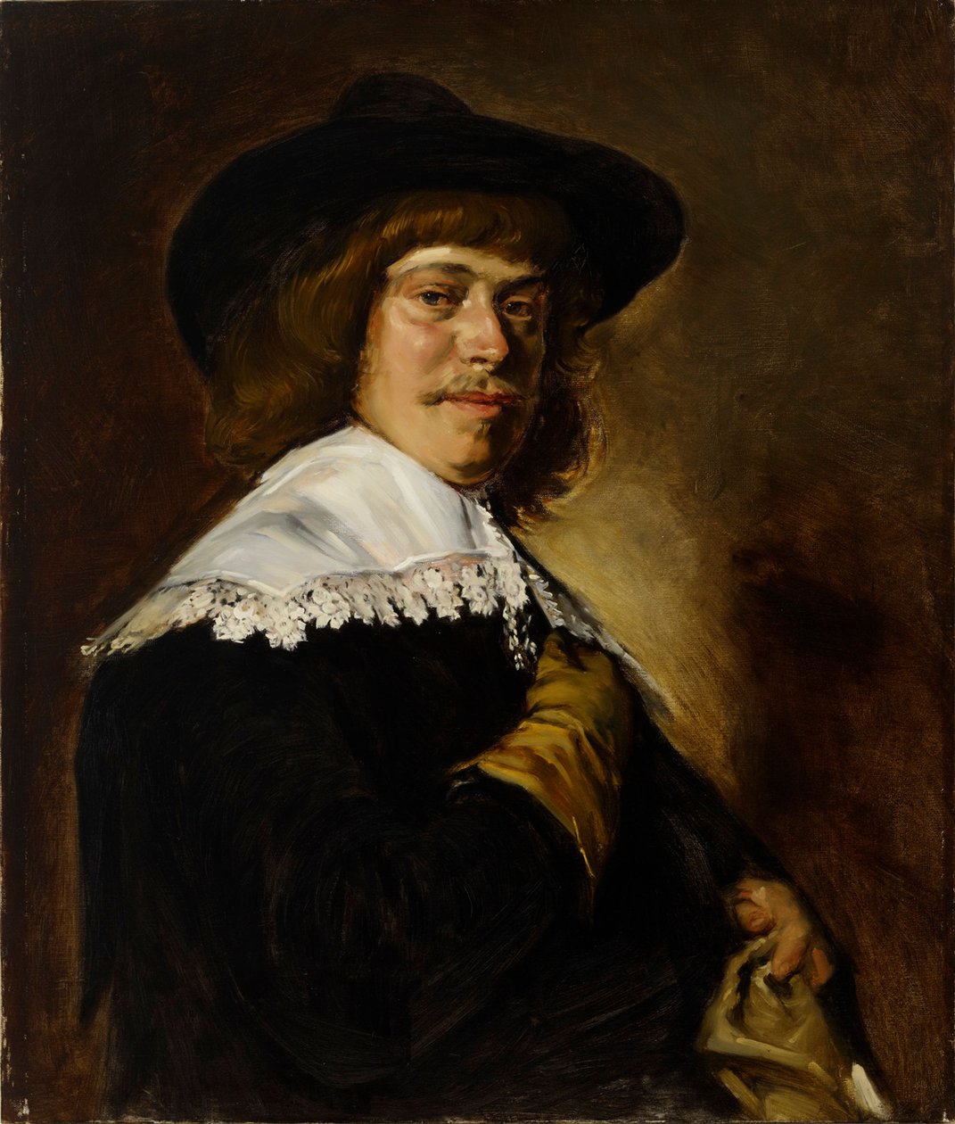 Porträt eines jungen Mannes mit Handschuh, Kopie nach Frans Hals von Helene Schjerfbeck
