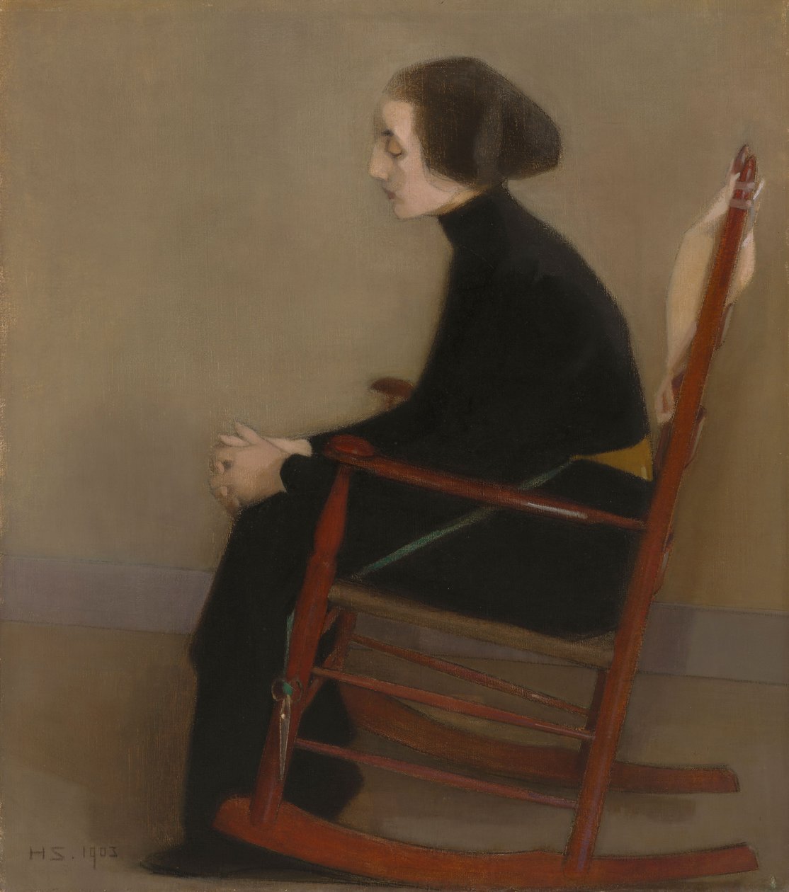 Die Näherin (Die arbeitende Frau) von Helene Schjerfbeck