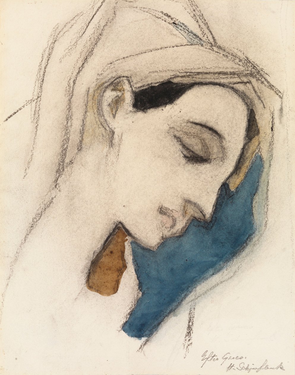 Jungfrau Maria, nach El Greco von Helene Schjerfbeck