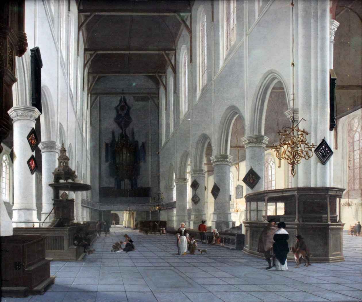 Das Innere der Oude Kerk in Delft von Hendrik Cornelisz. van Vliet