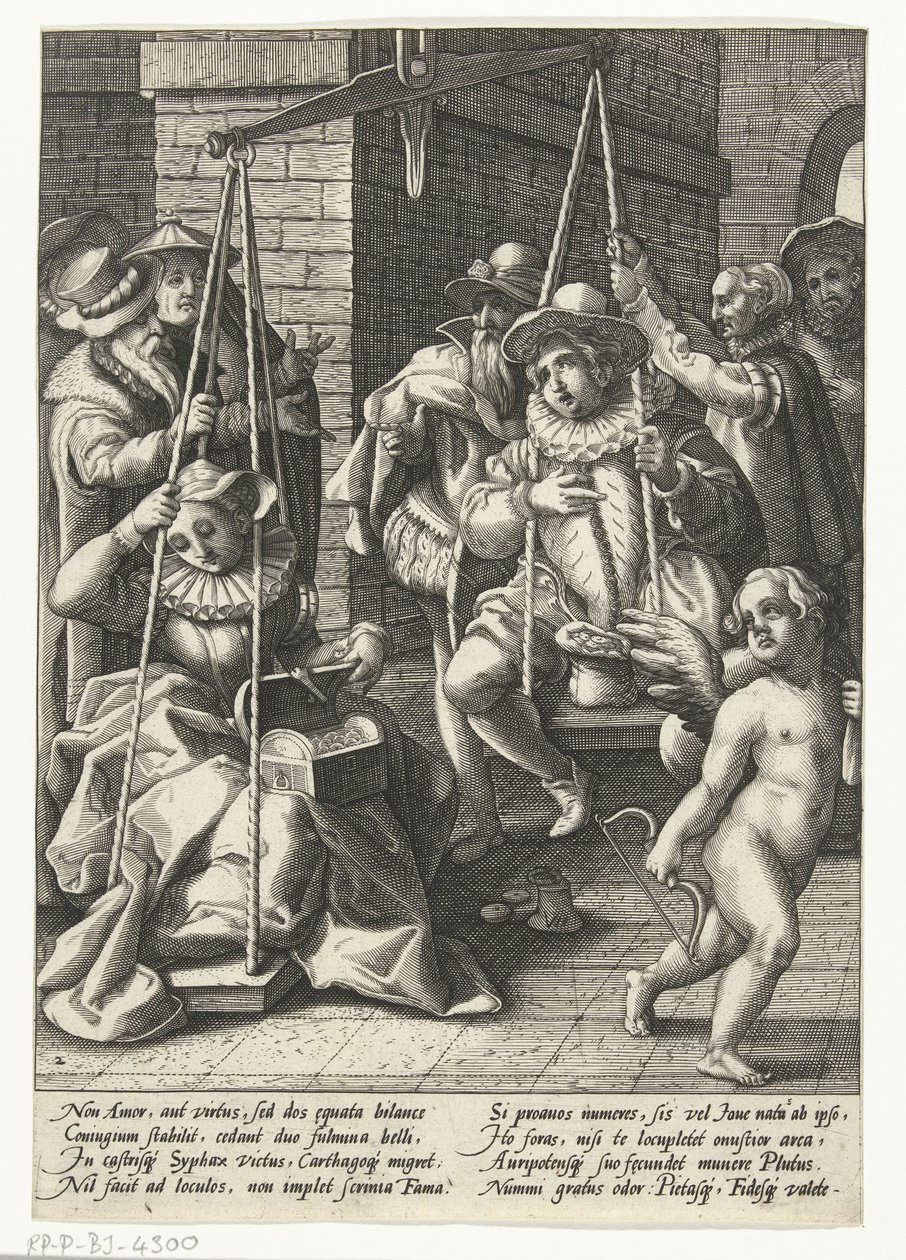 Die Ehewaage von Hendrick Goltzius (attributed to workshop of)
