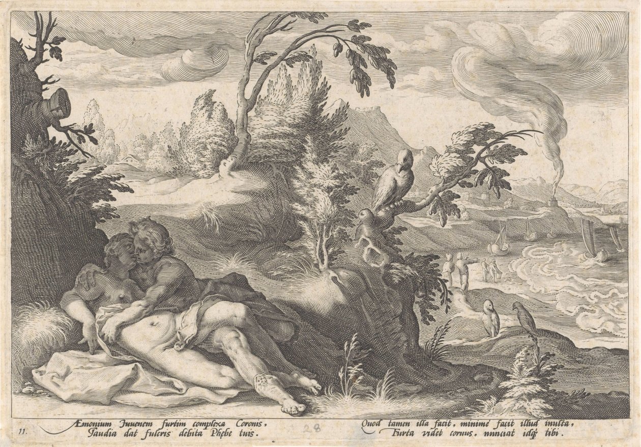 Apollo und Coronis von Hendrick Goltzius (workshop of)