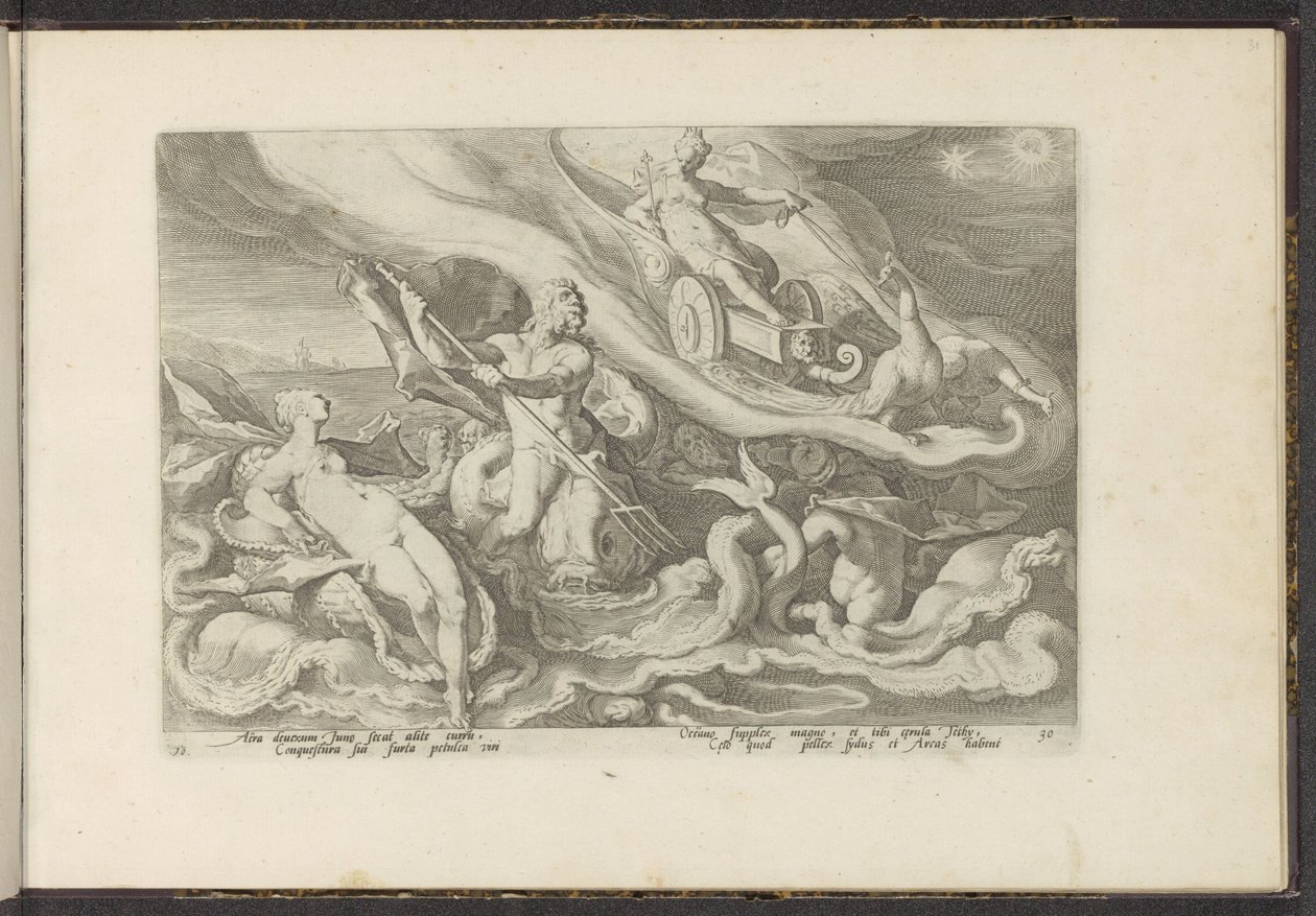 Juno beklagt sich bei Thetis und Oceanus von Hendrick Goltzius (workshop of)