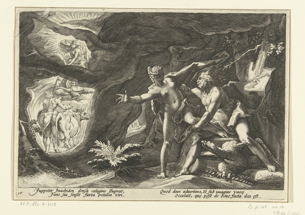 Jupiter vergeht sich an Io von Hendrick Goltzius (workshop of)