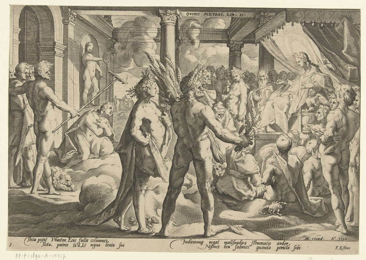 Phaëton im Palast des Helios von Hendrick Goltzius (workshop of)