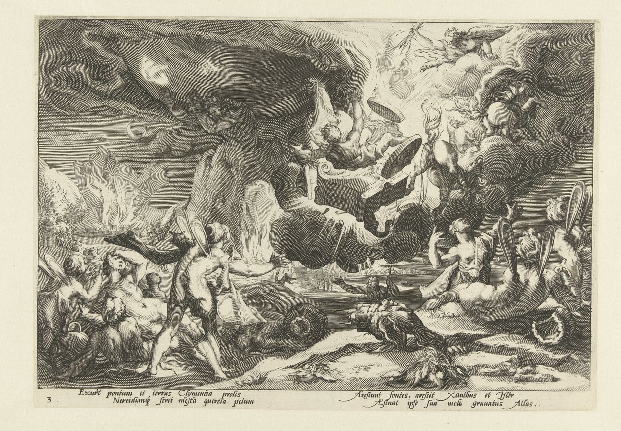 Der Sturz des Phaëthon (Ovids Metamorphosen, Serientitel) von Hendrick Goltzius (workshop of)