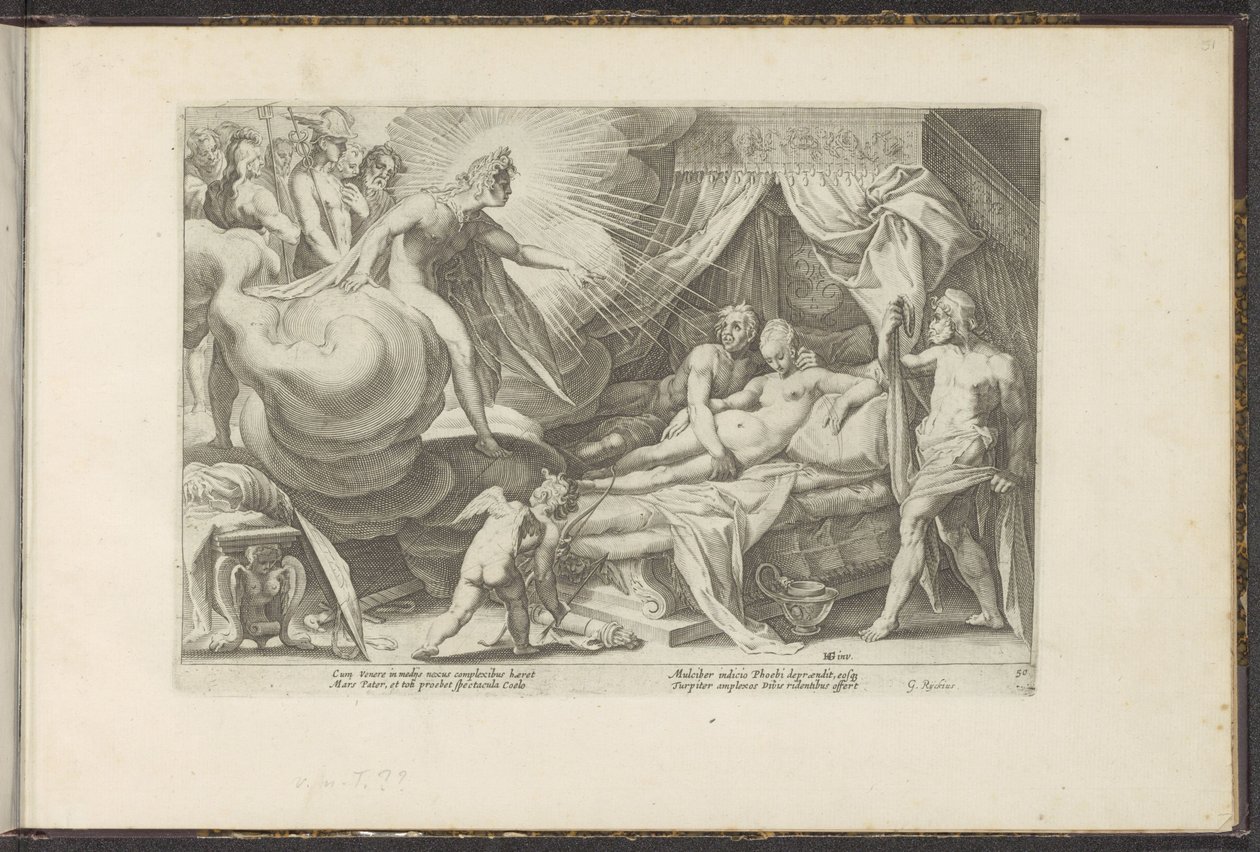 Venus und Mars ertappt von Hendrick Goltzius (workshop of)