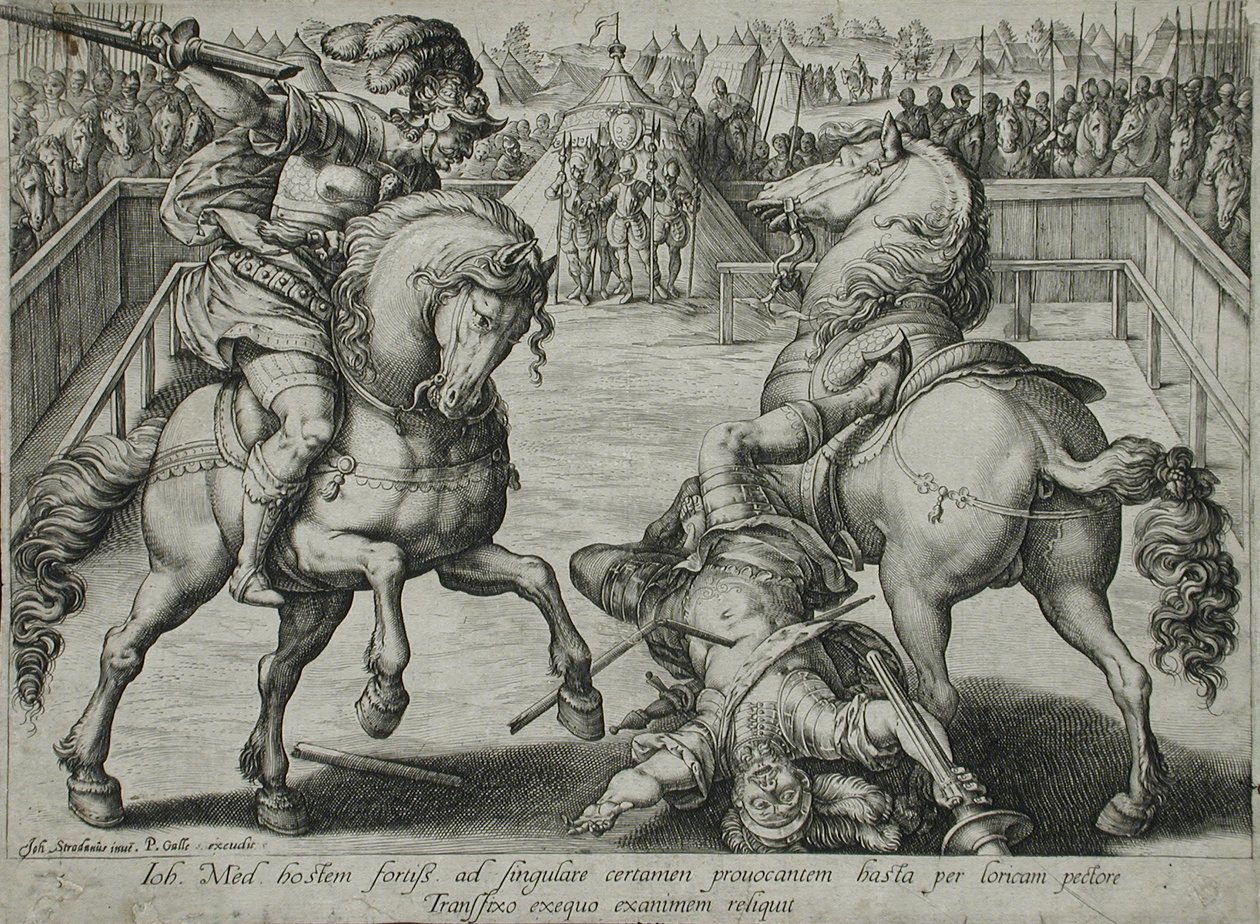Ein Duell zu Pferd von Hendrick Goltzius
