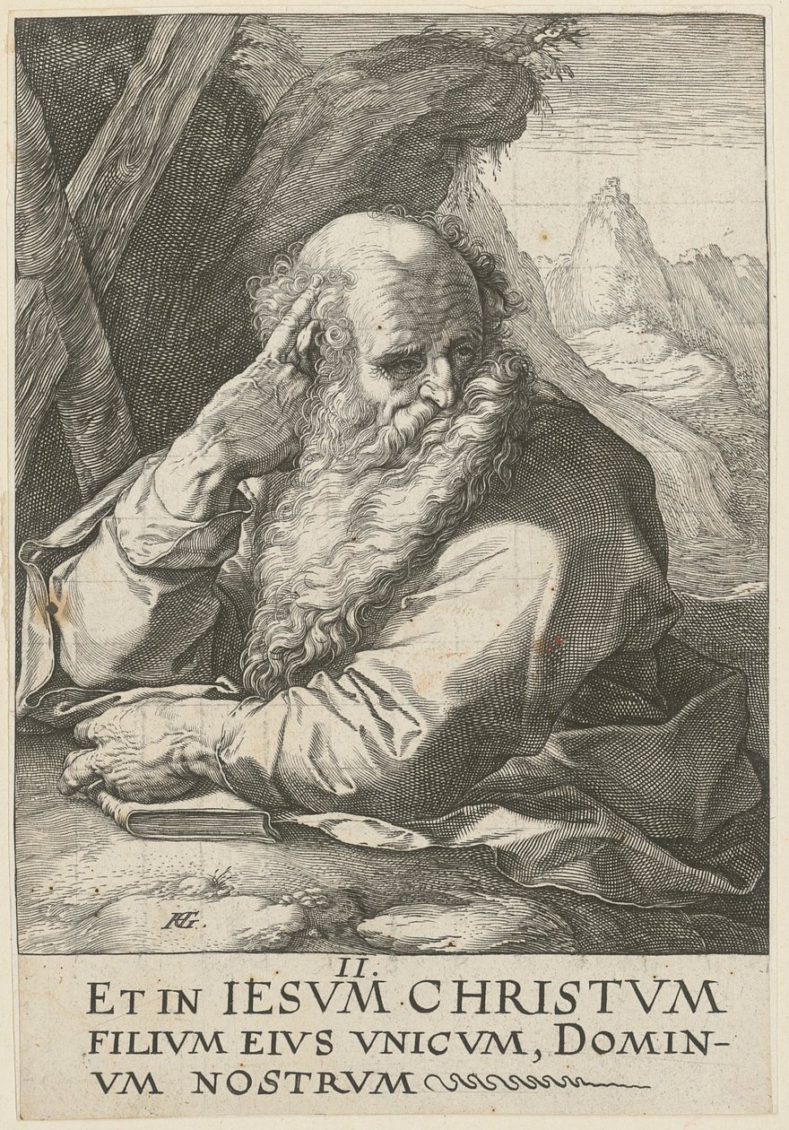 Andreas, Blatt 2 der Folge "Christus, die zwölf Apostel und Paulus" von Hendrick Goltzius