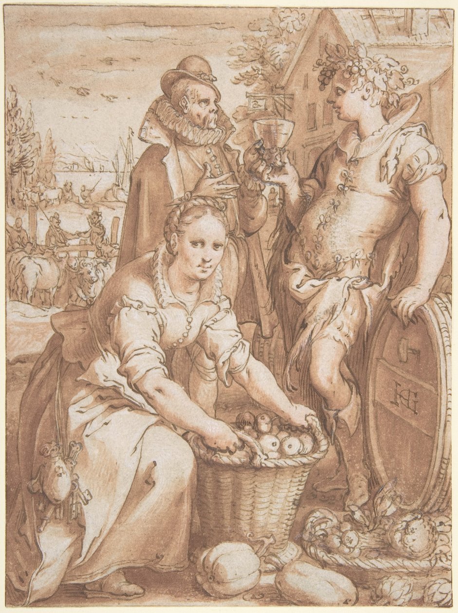 Herbst; Studie für einen Stich von Hendrick Goltzius