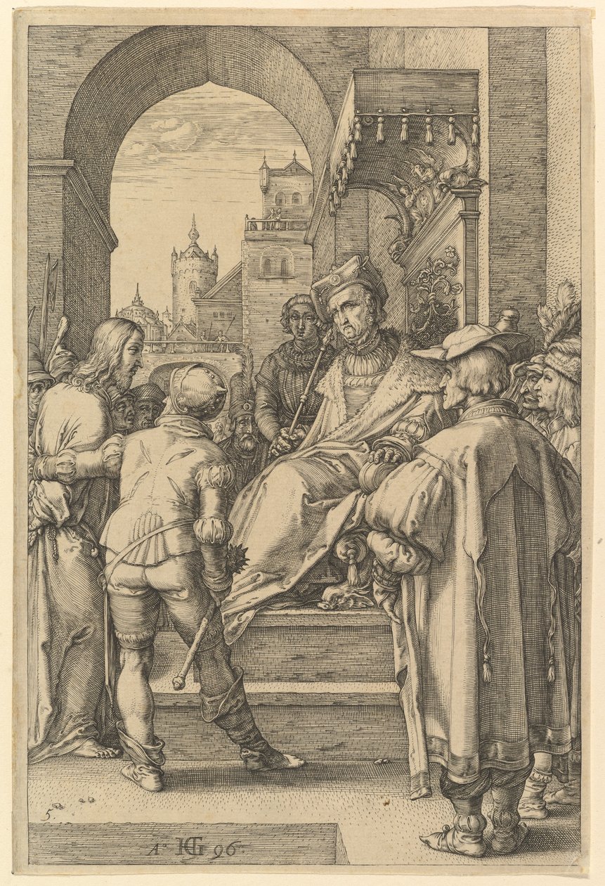 Christus vor Pilatus, aus "Die Passion Christi" von Hendrick Goltzius