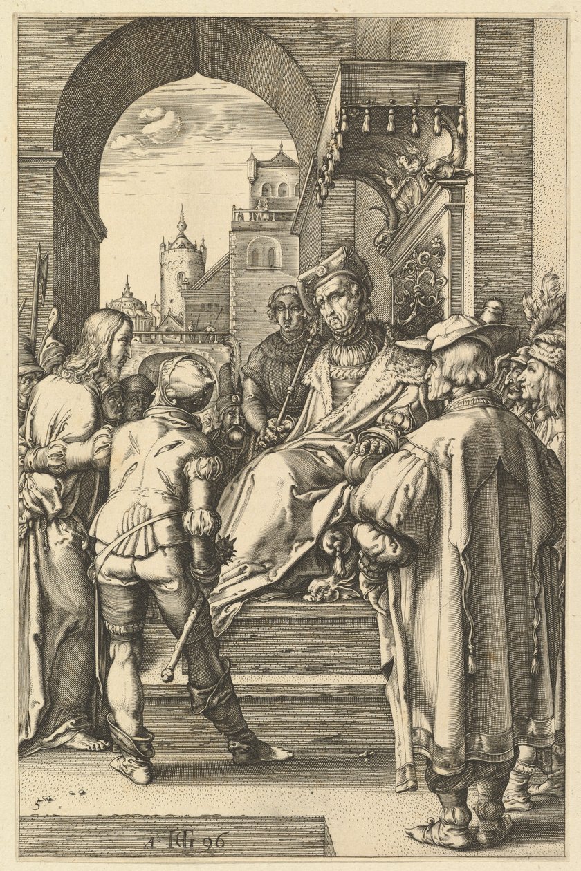 Christus vor Pilatus, aus „Die Passion Christi“ von Hendrick Goltzius