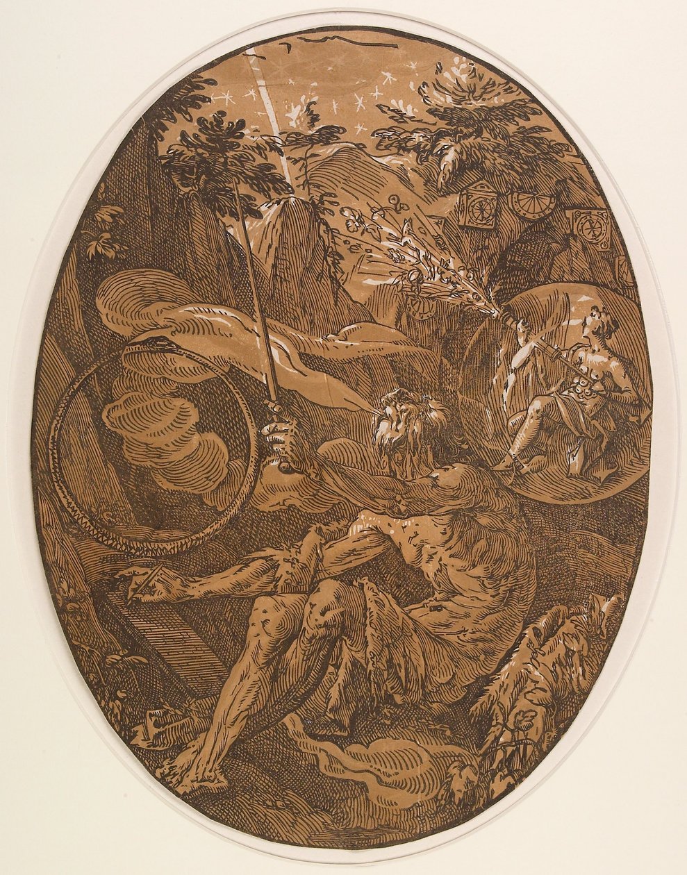 Demogorgon in der Höhle der Ewigkeit von Hendrick Goltzius