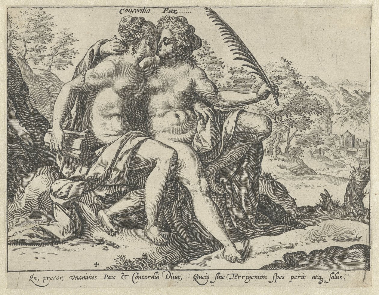 Eintracht und Frieden (Concordia / Pax) von Hendrick Goltzius