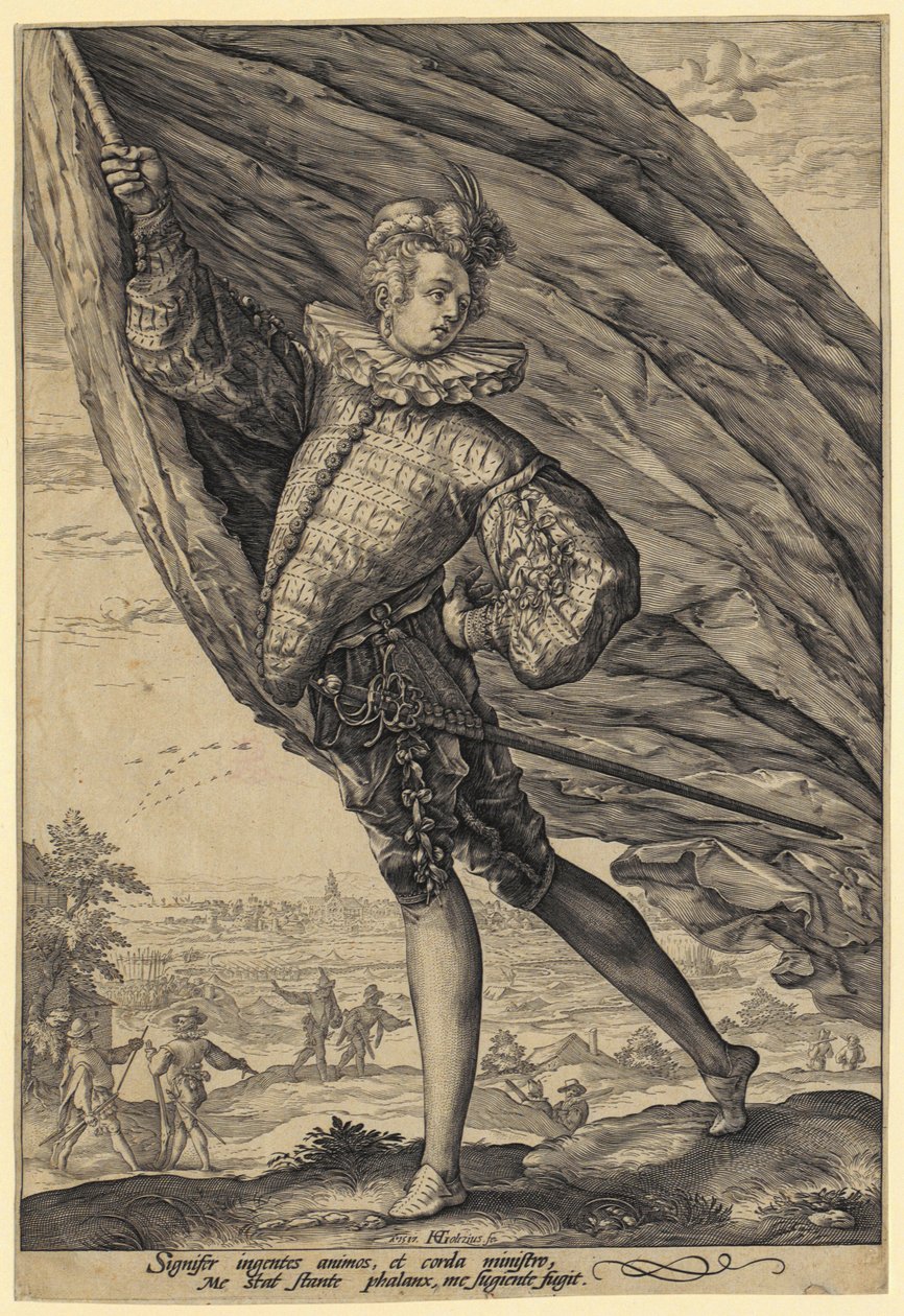 Fahnenschwinger von Hendrick Goltzius