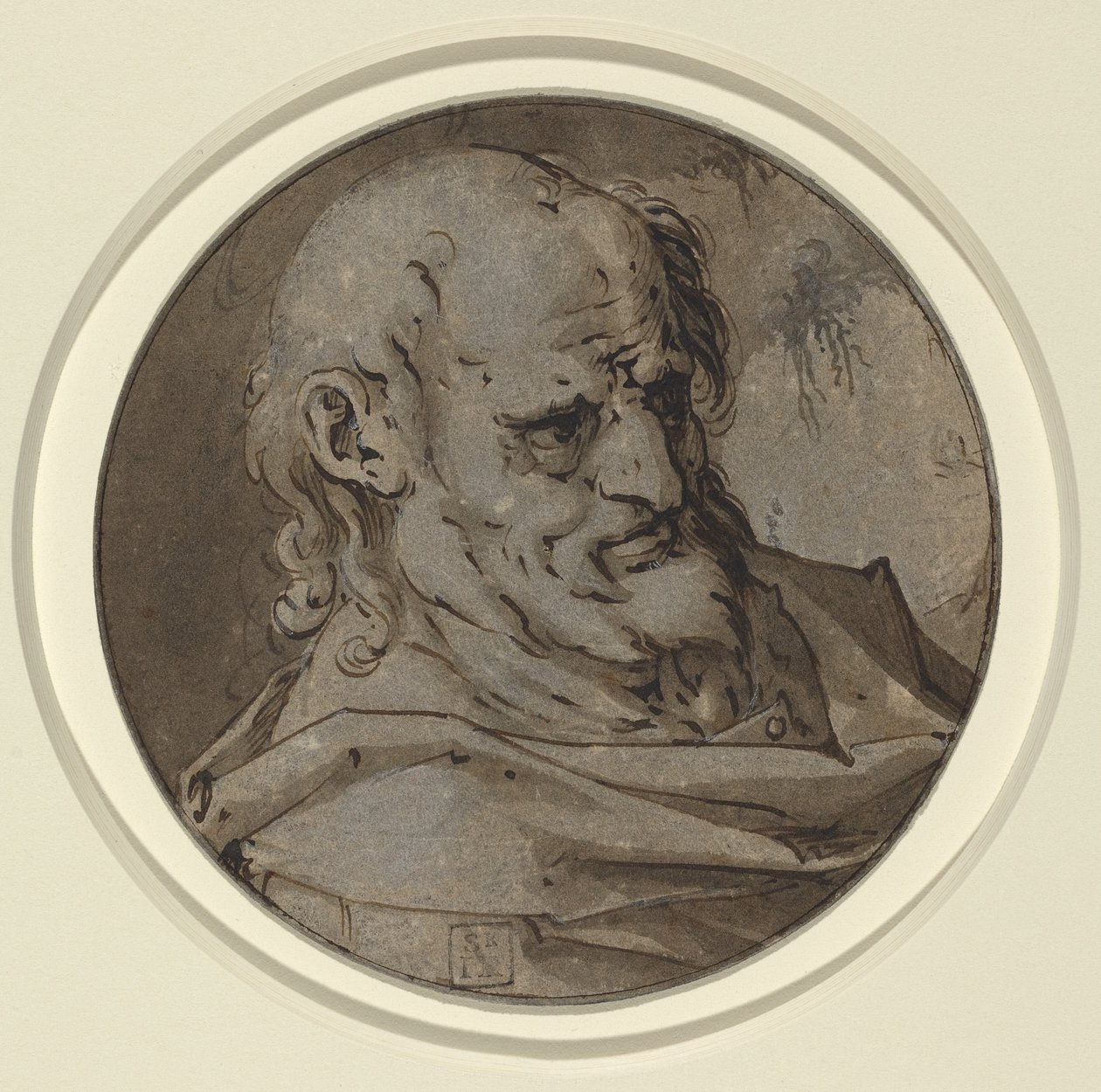 Kopf eines Apostels von Hendrick Goltzius