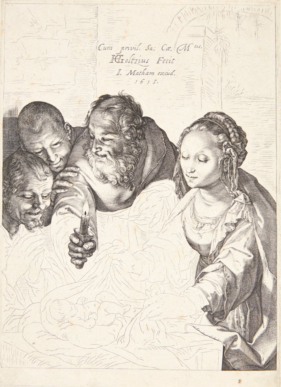 Die Anbetung der Hirten von Hendrick Goltzius