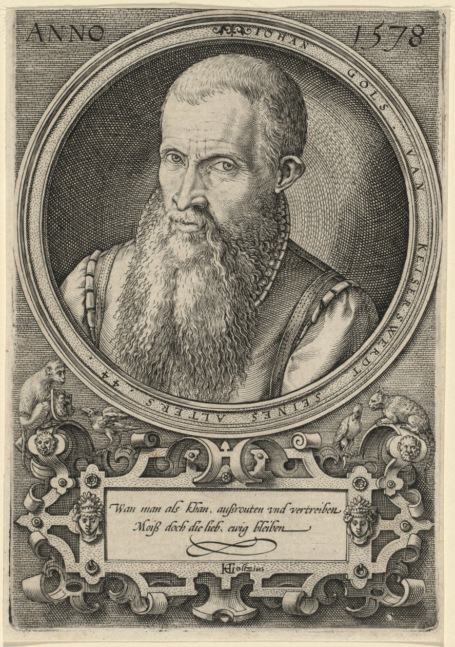 Johan Gols [Der Vater des Künstlers] von Hendrick Goltzius