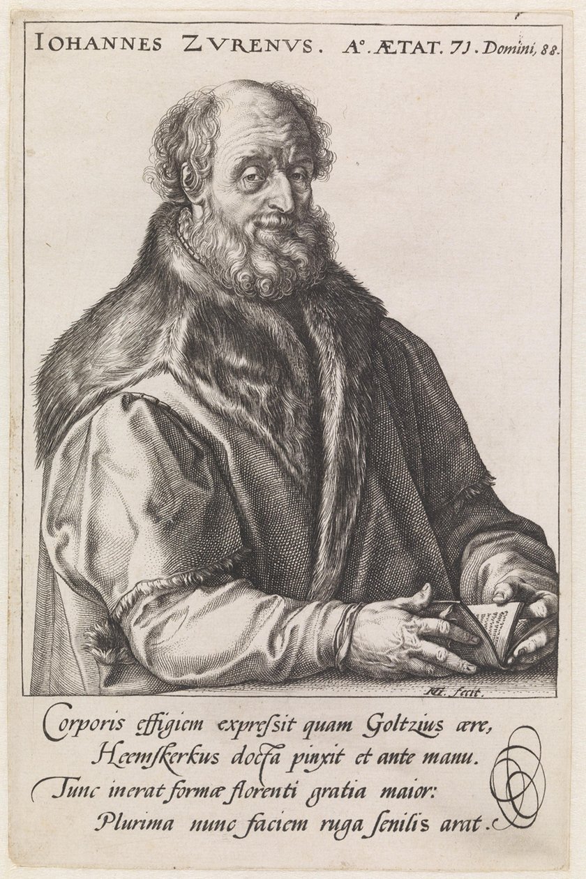 Johannes Zurenus (1517-1591) von Hendrick Goltzius