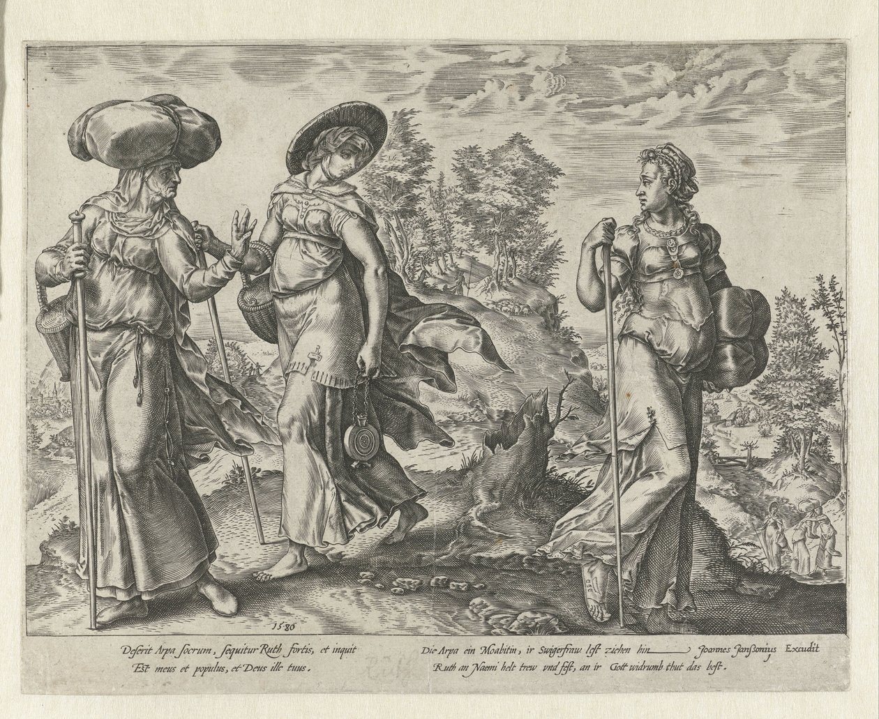 Orpa verlässt Naomi und Ruth von Hendrick Goltzius