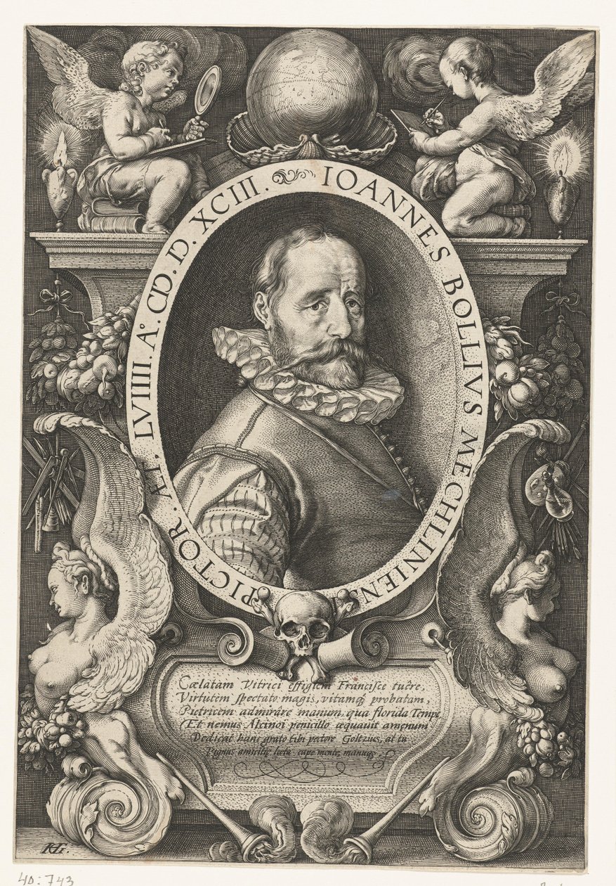 Porträt Hans Bol von Hendrick Goltzius