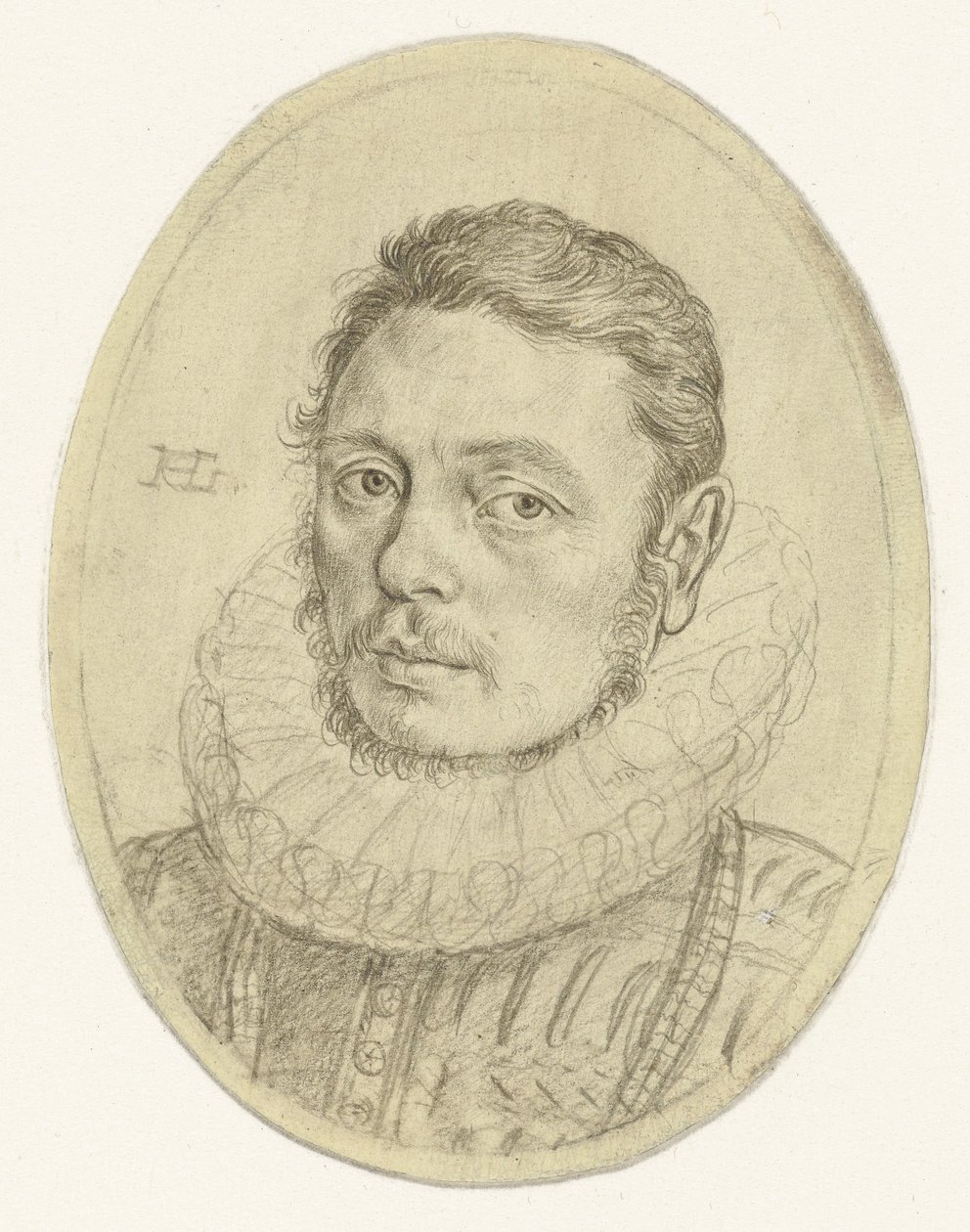 Porträt von Pieter Dircksz. Hasselaer (?) von Hendrick Goltzius