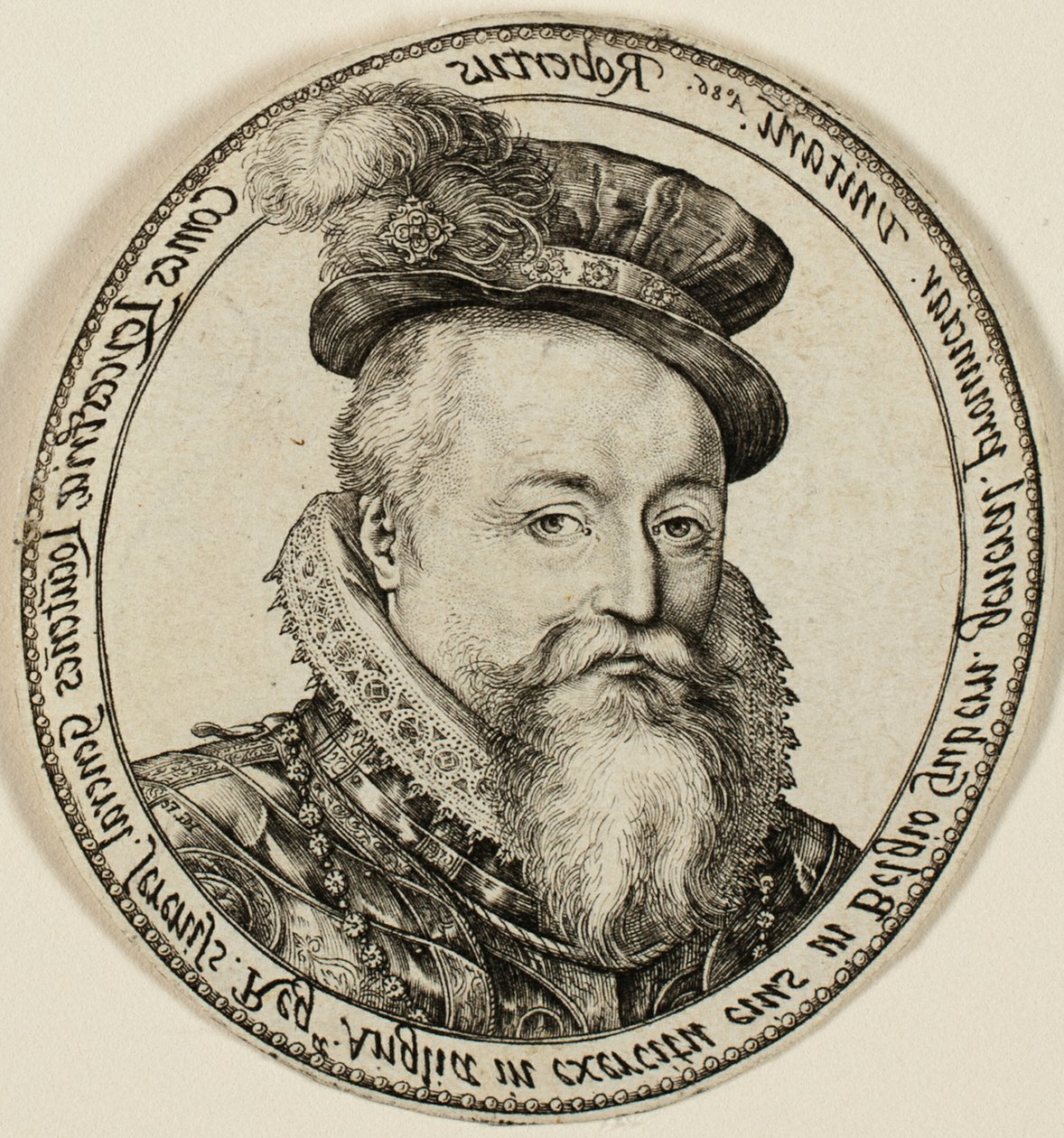 Robert Dudley, Earl of Leicester (1532-1588), englischer Adliger, Generalgouverneur der Vereinigten Provinzen 1585-87 von Hendrick Goltzius