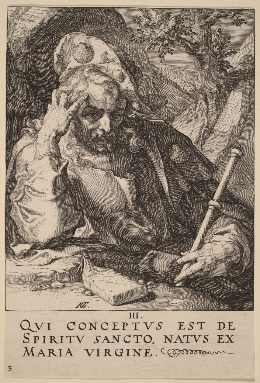 Heiliger Jakobus der Ältere von Hendrick Goltzius