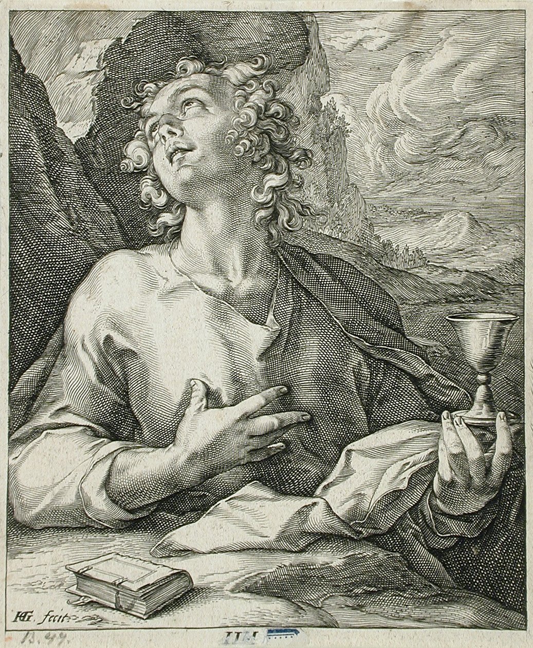 Johannes der Evangelist von Hendrick Goltzius