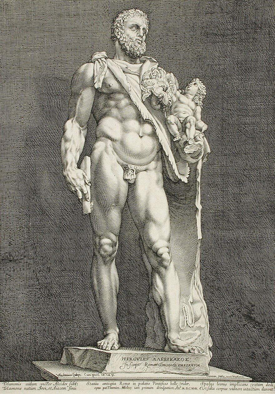 Kaiser Commodus als Herkules von Hendrick Goltzius