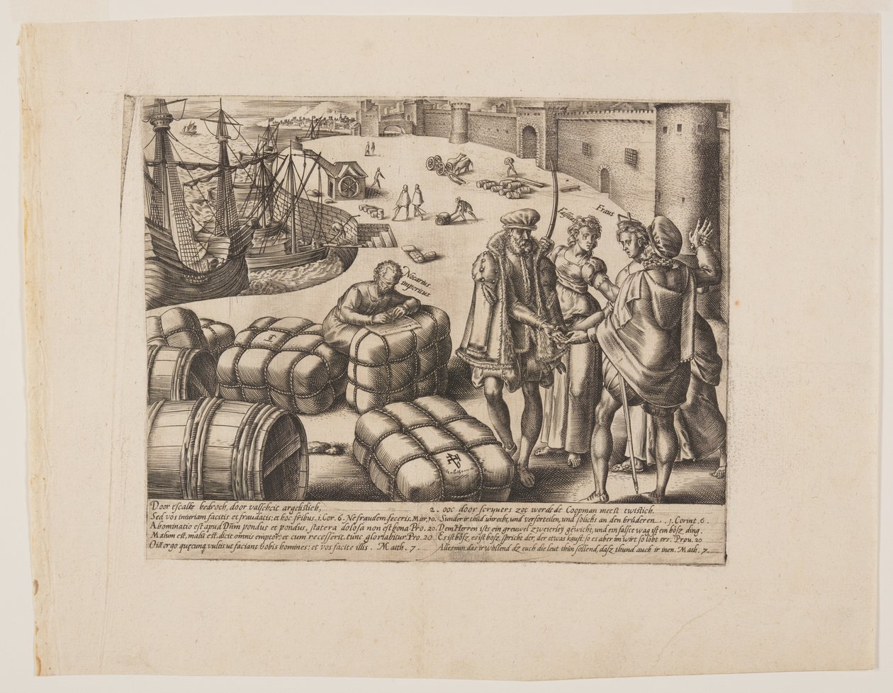 Der unwissende Notar, aus Litis Abusus (Die Missbräuche des Gesetzes) von Hendrick Goltzius