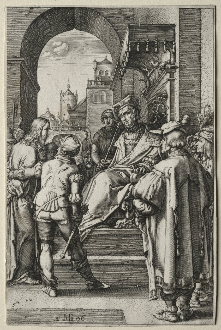 Die Passion: Christus vor Pilatus von Hendrick Goltzius