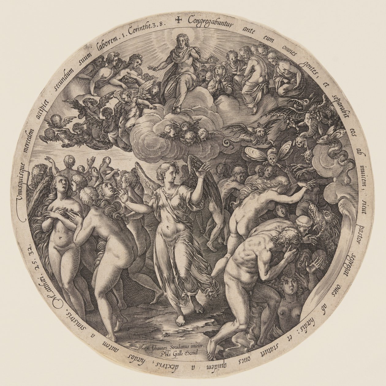 Die Trennung der Gesegneten und der Verdammten von Hendrick Goltzius