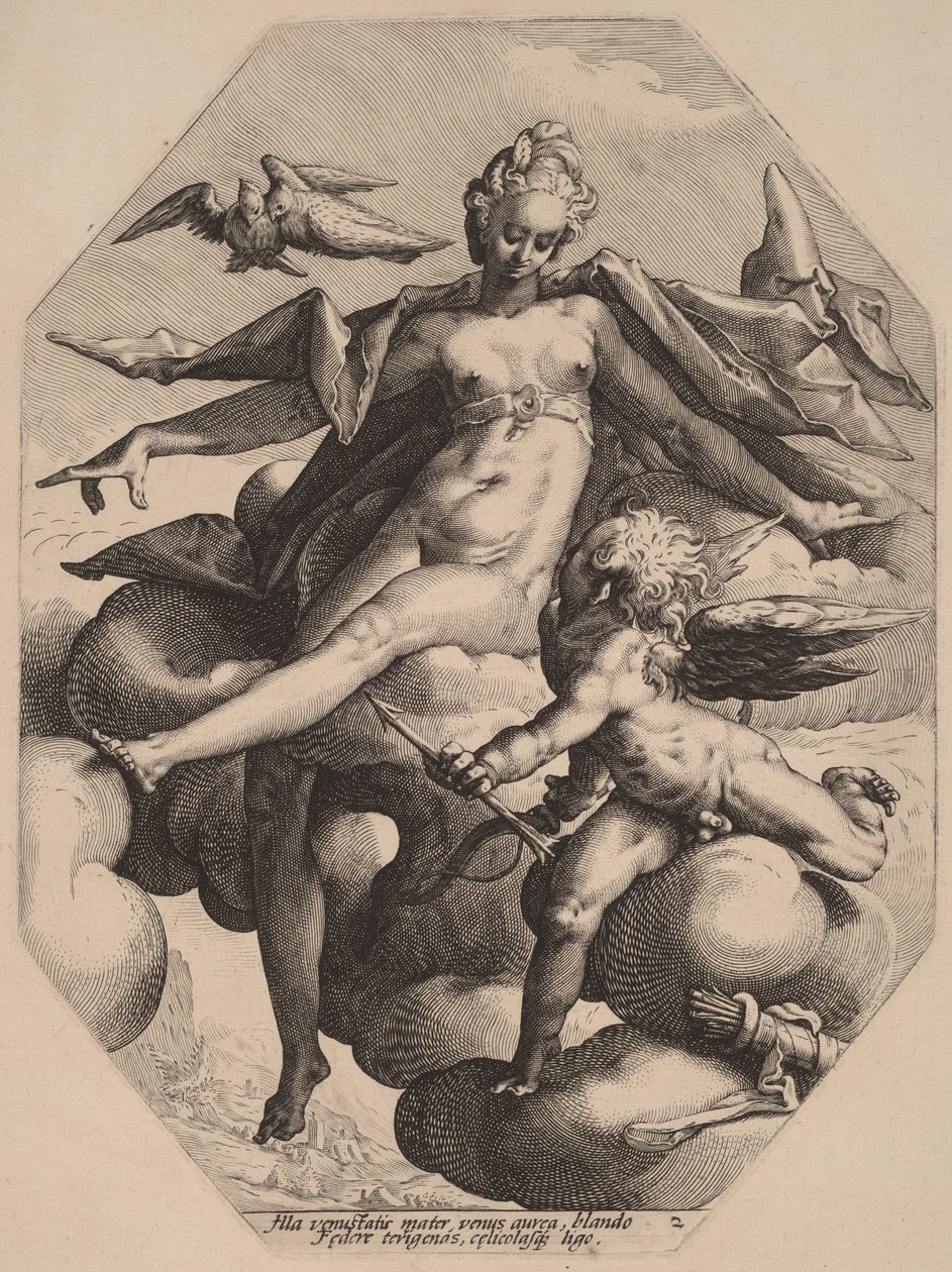 Venus und Amor von Hendrick Goltzius