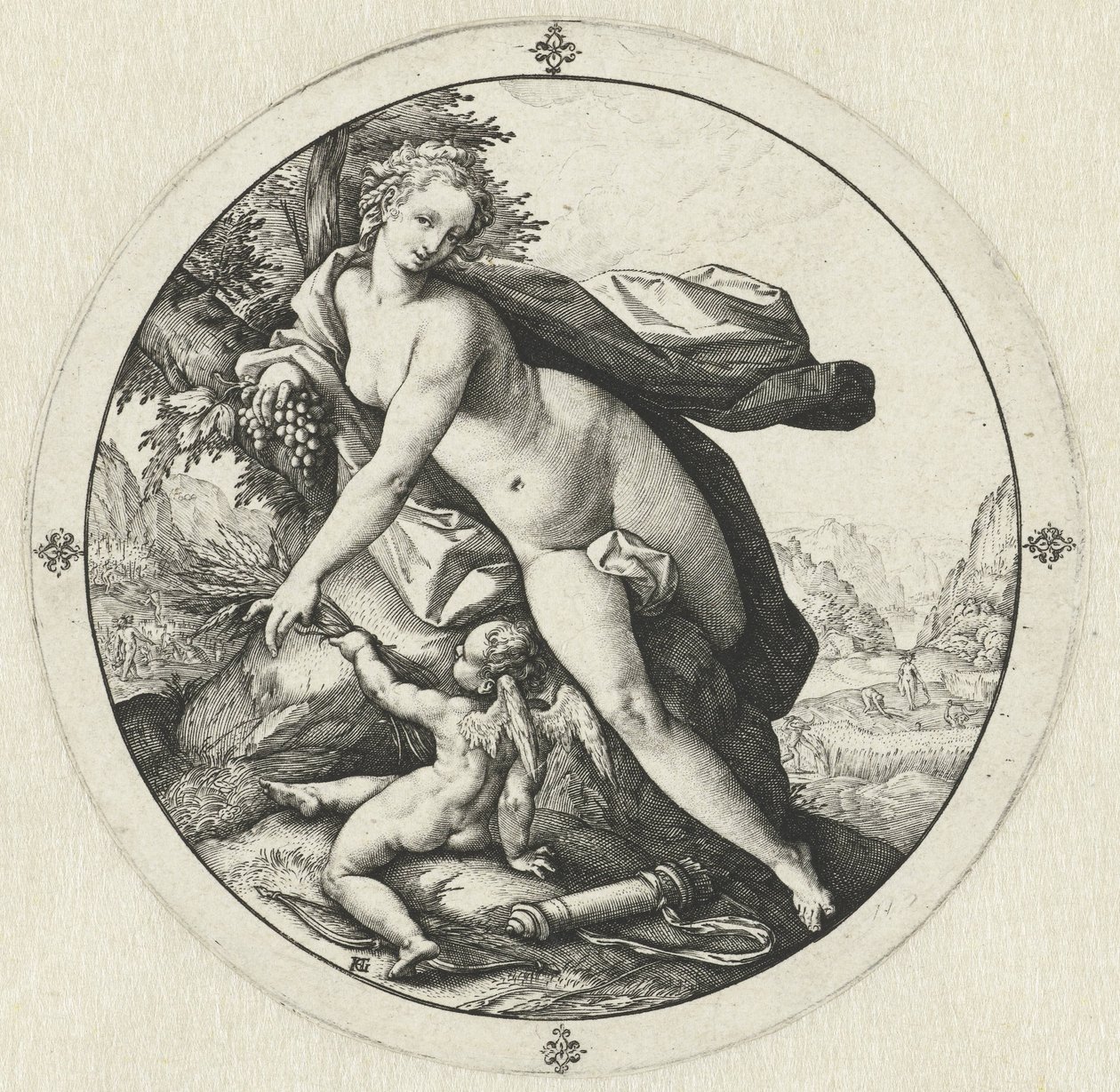 Venus und Cupido von Hendrick Goltzius