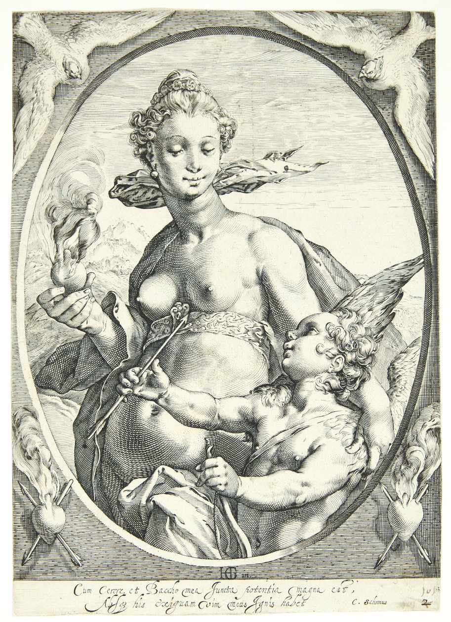 Venus und Amor von Hendrick Goltzius