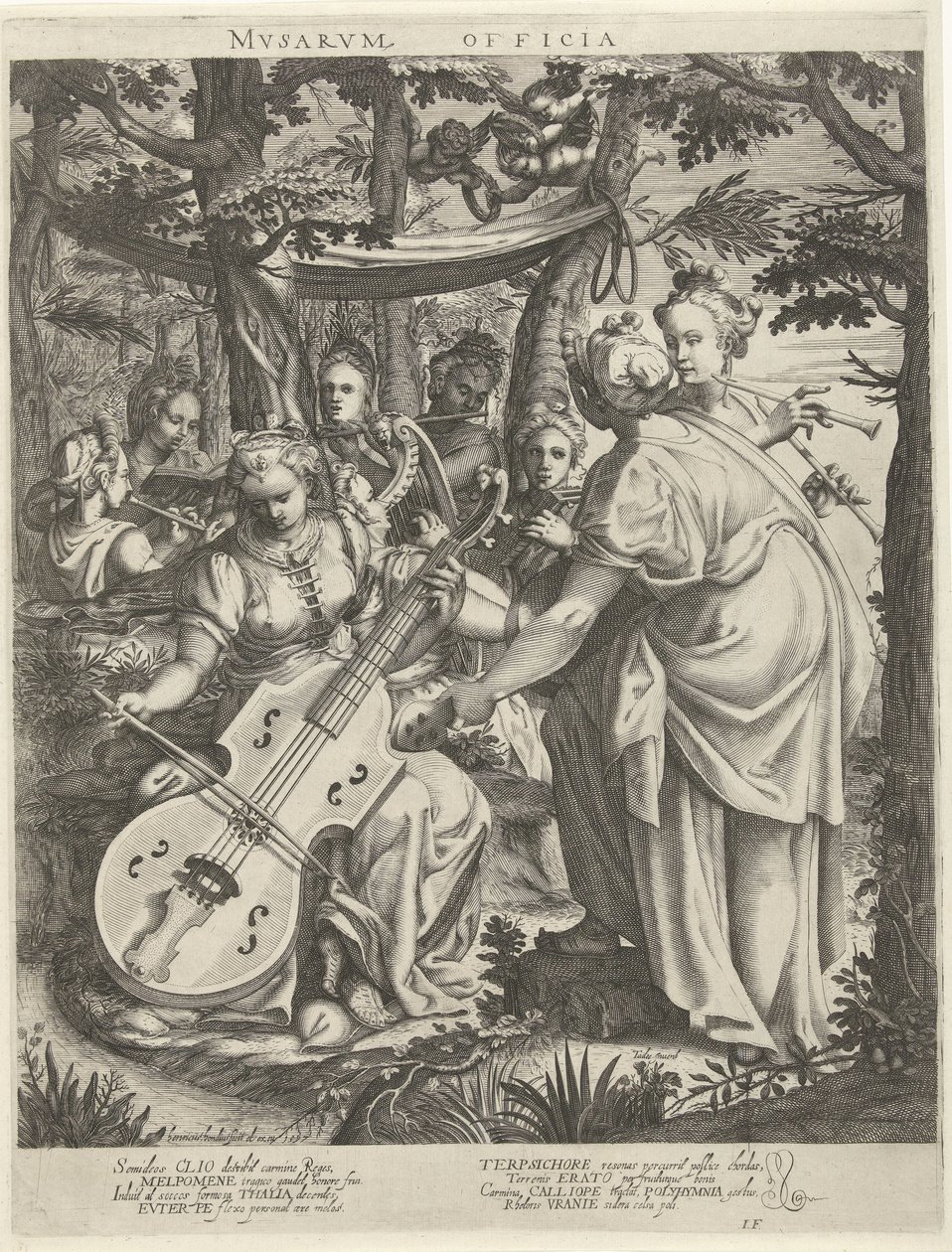 Konzert der Musen auf dem Parnassus von Hendrick Hondius (I)