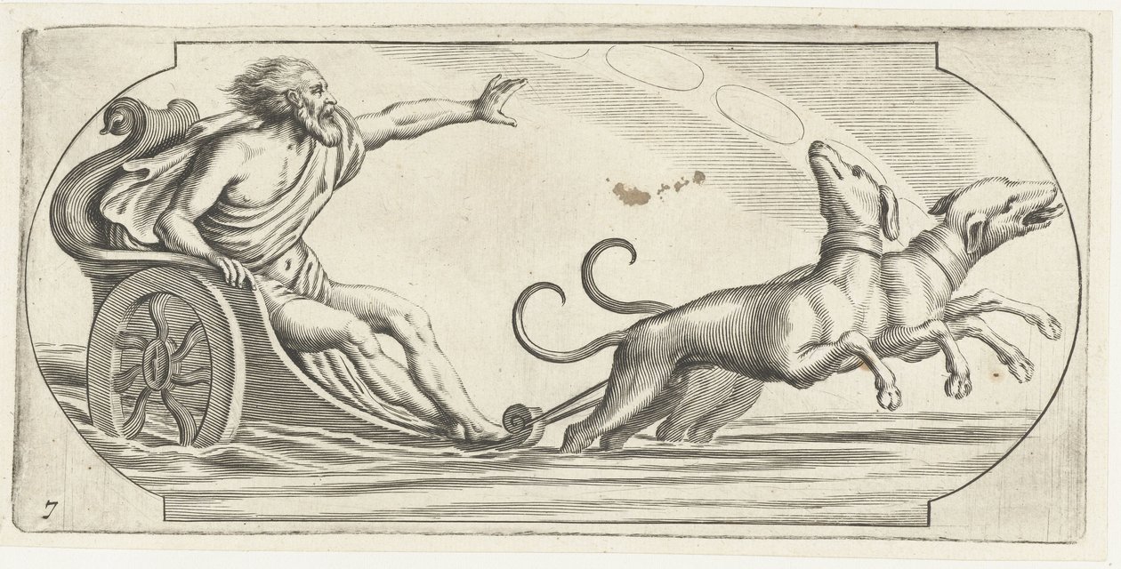 Ein Meeresgott auf einem Streitwagen von Hendrick de Keyser (I)
