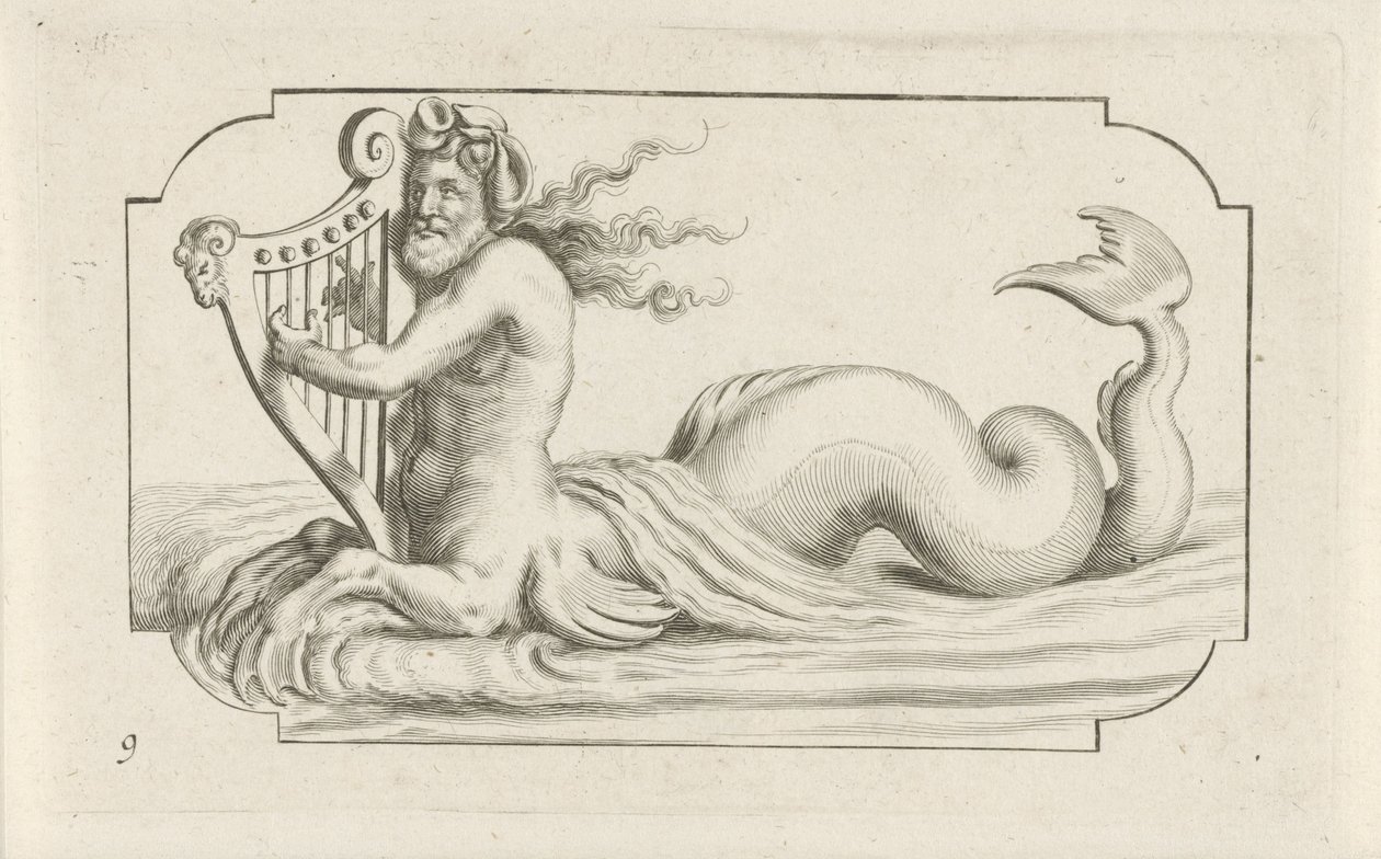 Triton spielt auf einer Harfe von Hendrick de Keyser (I)