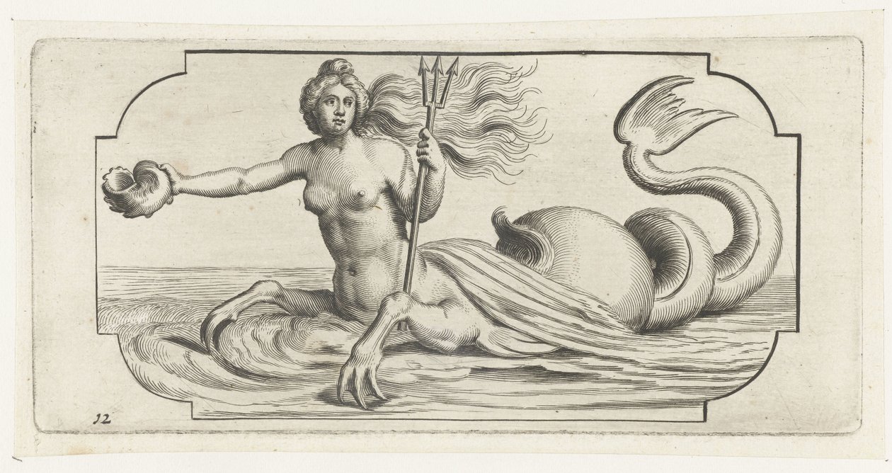 Weibliche Figur mit Neptuns Dreizack von Hendrick de Keyser (I)