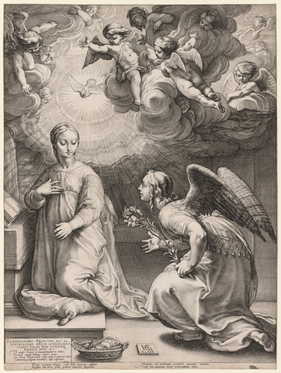 Die Verkündigung, 1594 von Hendrik Goltzius