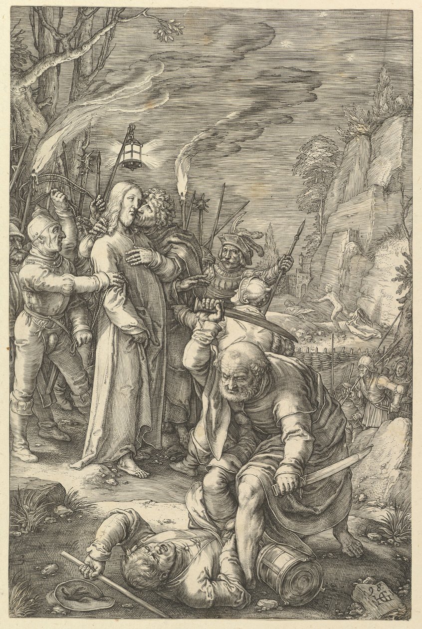 Der Verrat Christi, aus Die Passion Christi, 1598 von Hendrik Goltzius