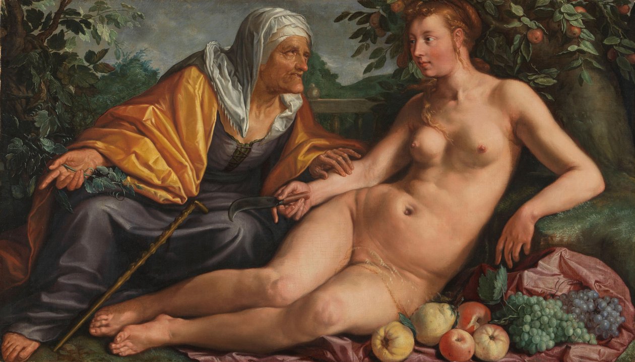 Vertumnus und Pomona, 1613 von Hendrik Goltzius
