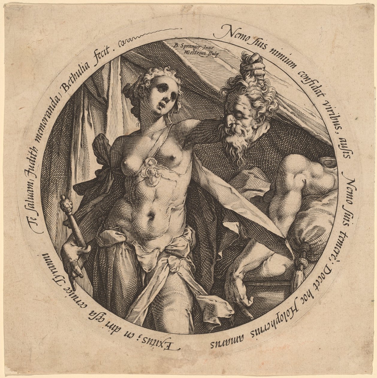 Judith mit dem Kopf des Holofernes von Hendrik Goltzius, after Bartholomaeus Spranger